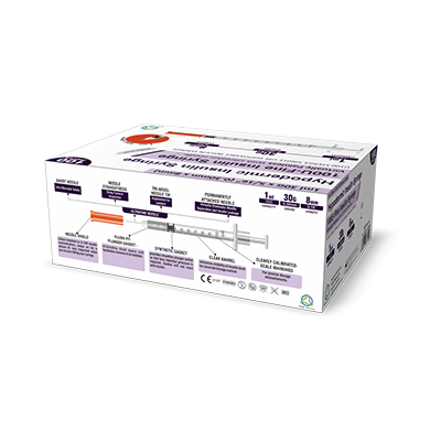 100u Insulin Syringe 1ml 8mm 30g